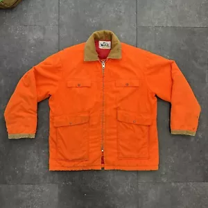 VTG 70’s 80’s Woolrich Men’s L Blaze Orange Quilted Lined Hunting Jacket - Picture 1 of 9