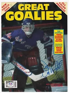 John Vanbiesbrouck Autographed Great Goalies Magazine Cover NY Rangers PSA/DNA - Picture 1 of 3