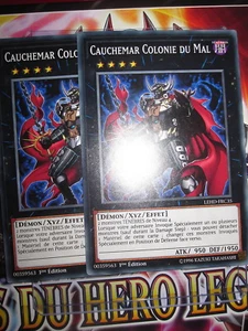 YU-GI-OH! COM PLAYSET (LOT DE 2) CAUCHEMAR COLONIE DU MAL LEHD-FRC35 ED1 FR NEUF - Picture 1 of 1