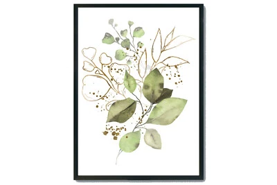 Impresión de pared verde, arte de pared verde, arte botánico de pared, decoración del hogar Foto 1 de 4