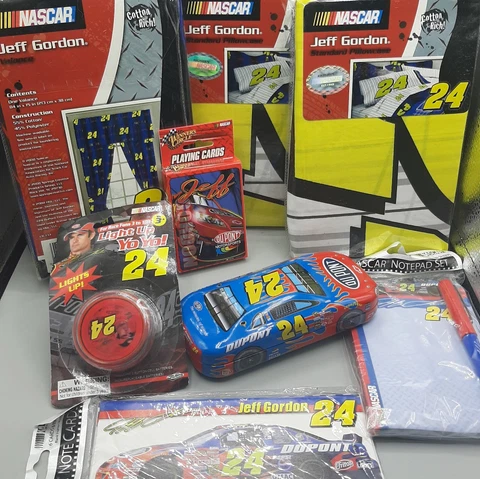Jeff Gordon Nascar Merch Lot Pillow Cases, Yoyo, Valance, Glasses Case++ Cover