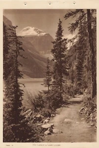 Canadian Pacific Rockies Byron Harmon Photogravure MT Lefroy & Lake Louise - Picture 1 of 1