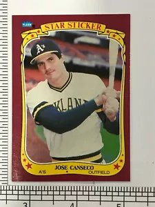 Pegatina Fleer Jose Canseco 1986 novato radiocontrol estrella #19 años A - Imagen 1 de 2
