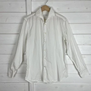 J LINDEBERG Shirt Mens Size 15.5 Collar Classic White Long Sleeve Slim Minimal - Picture 1 of 9