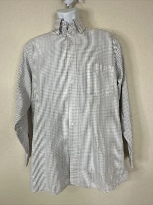 Van Heusen Pinpoint Oxford Men Size 15.5 Colorful Check Dress Shirt Long Sleeve  - Image 1 of 4