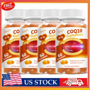 4*60 Coenzyme Q10 Gummies 500mg Heart Health Support- High Absorption CoQ10 - Picture 1 of 8