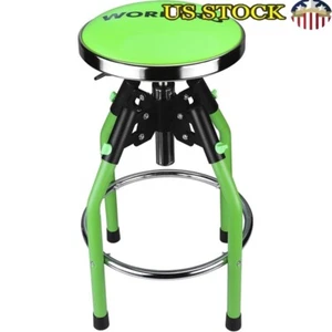 Garage Bar Stool Heavy Duty Adjustable Hydraulic Shop Round Stool Green Kitchen - Picture 1 of 7