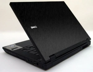 BLACK BRUSHED TEXTURED Vinyl Lid Skin Cover fits Dell Latitude E5500 Laptop - Picture 1 of 1