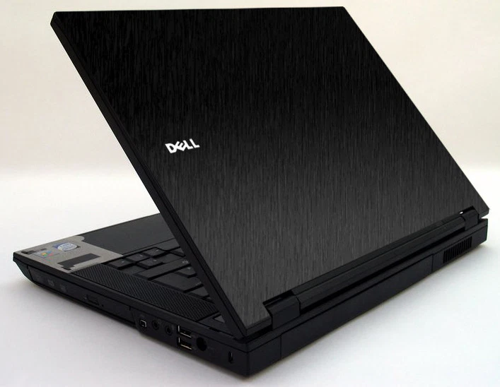 BLACK BRUSHED TEXTURED Vinyl Lid Skin Cover fits Dell Latitude E5500 Laptop - Image 1 of 1
