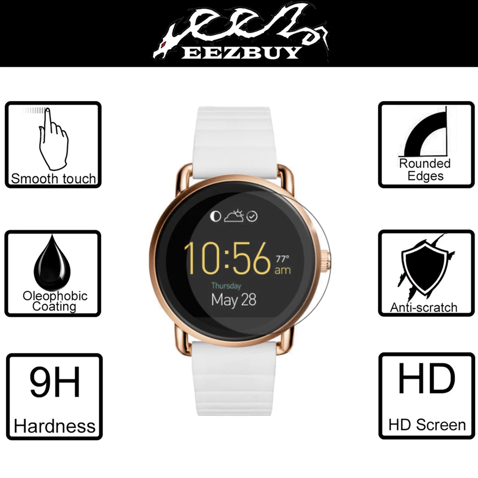 Tempered Glass Screen Protector Saver For Fossil Q Wander Smartwatch - Image 1 of 1