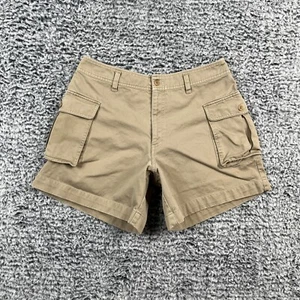 Polo Sport Surplus Cargo Shorts Womens 10 Khaki Twill High Rise Military Safari - Picture 1 of 16