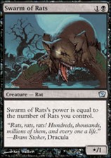 9th Edition Swarm of Rats - Foil x1 Light Play, English Magic Mtg M:tG