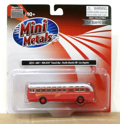 CMW Mini Metals 32313 1:87 HO GMC TDH-3610 Bus Pacific Electric Los Angeles NIB - Image 1 of 3