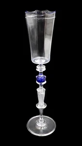 Charles Paul Savoie (US 20th C) Venetian Tall Art Glass Goblet Signed - Picture 1 of 7
