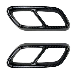 Carbon Style Exhaust Tip Cover For Mercedes-Benz C-Class W206 AMG-Line 2022-2025 - Picture 1 of 6