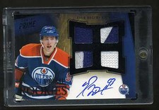 2011-12 Panini Prime Rookie Ryan Nugent Hopkins Auto Jersey Patch 06/10 Black