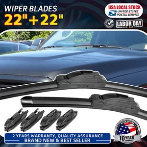 Genuine Front Wiper Blades Set of 22"+22" For Ford F-450 Super Duty 2008-2017 US - Picture 1 of 21