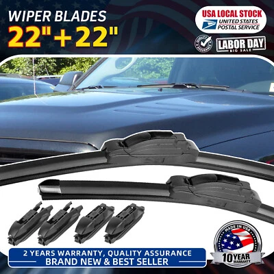 Juego de escobillas limpiaparabrisas delanteras genuinas de 22"+22" para Ford F-450 Super Duty 2008-2017 EE. UU. Foto 1 de 4