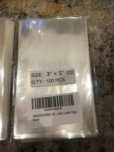 New cellophane bags for candies cookies treats 3x5” bags of 100 - Picture 1 of 2