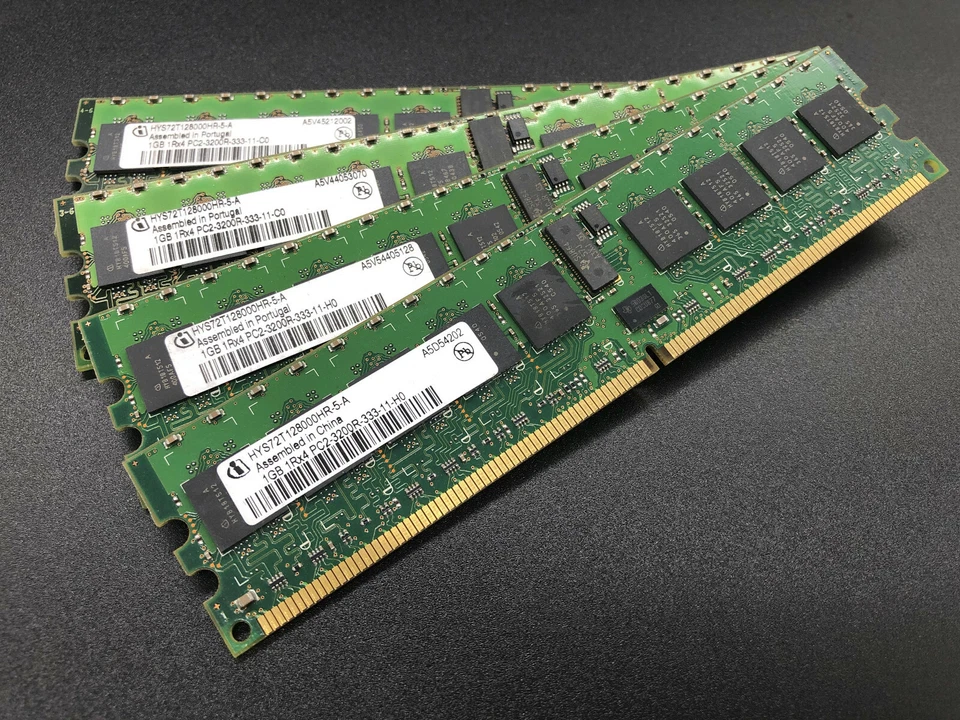 4GB Kit - 4x 1GB PC2 3200R 1Rx4 Memory RAM Module - Image 1 of 1