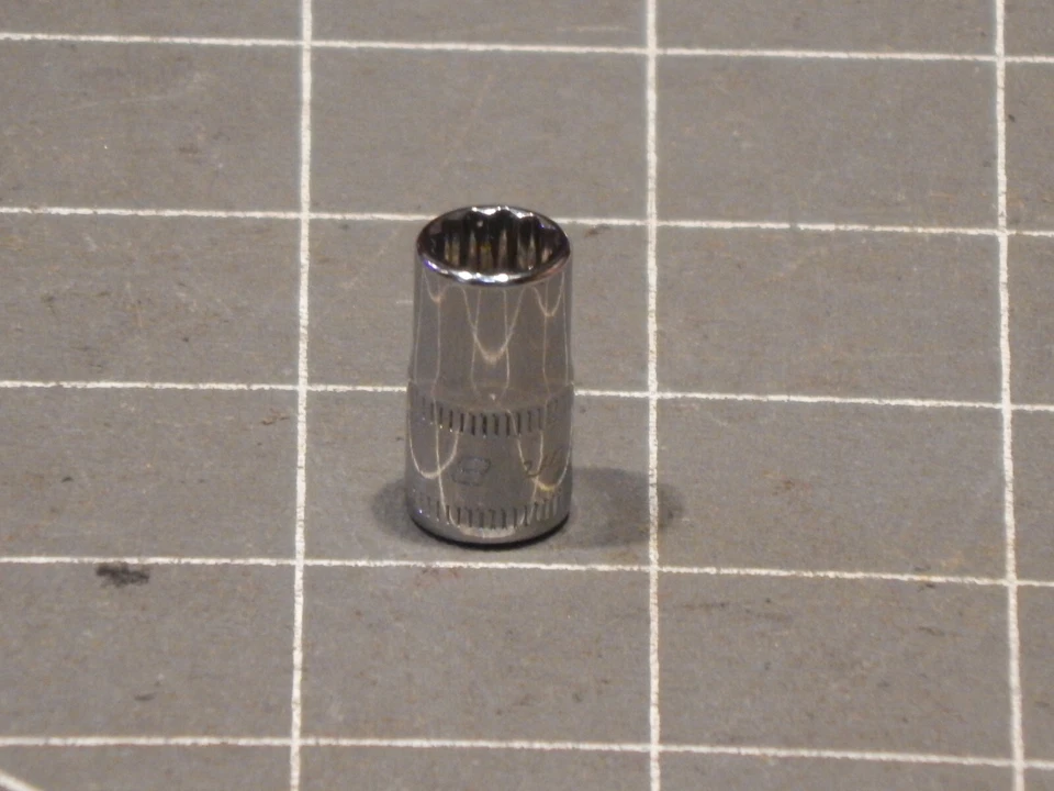 NICE Snap On 1/4" Drive Shallow Socket 8MM TMMD8 12Pt 12 Point Dr Metric 1990 - Image 1 of 1