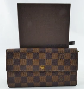 Louis Vuitton Monogram Damier Ebene Long Zippy Wallet Clutch Purse CA0939 - Picture 1 of 5