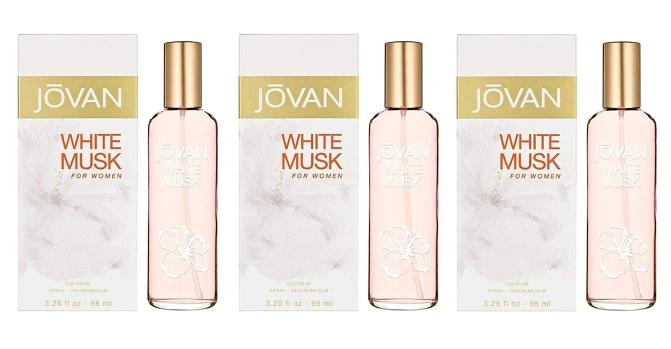 *PAQUETE DE 3* JOVAN WHITE MUSK de Coty para mujer 3,25 oz 96 ml spray de colonia Foto 1 de 1