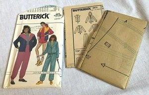 Butterick 6875 Parachute Jacket Pants Workout Suit Pattern Sz 6 8 10 Uncut 1980s - Picture 1 of 3