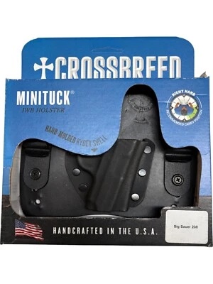 Funda CrossBreed MiniTuck IWB Sig Sauer 238 Cuero Negro para Mano Derecha NUEVA Foto 1 de 4