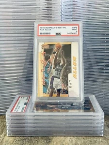 1996-97 Bowman's Best Picks Non Refractor Prototype Ray Allen RC PSA 9 MINT RARE - Bild 1 von 2