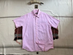 Orvis Linen Shirt XL-2XL Pink Short Sleeve Oversize 51" Short Sleeve Excellent - Picture 1 of 15