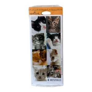 Vintage Hallmark cat kitten stickers 4 sheets sealed - Picture 1 of 2
