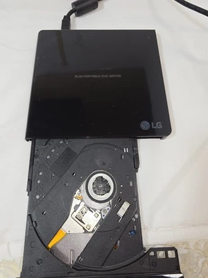 LG Ultra Slim Portable DVD Writer GP65NB60 External Drive with Media Disc - Image 1 of 4