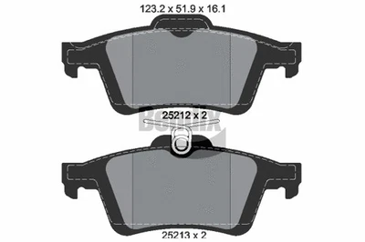 JUEGO PASTILLAS FRENO TRASERO FRENO DISCO SE ADAPTA A: FORD C-MAX II 1.6 TI/1.6 ECOBOOST/1.6 TDC Foto 1 de 3