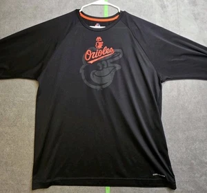 Majestic CoolBase MLB Baltimore Orioles LS T-Shirt Herren XL schwarz Grafik Tee - Bild 1 von 4