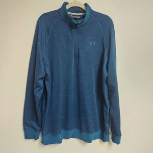 Under Armour Pullover Herren XXL 2XL UA Storm 1/4 Zip Sweater Coldgear Golf Blau - Bild 1 von 14