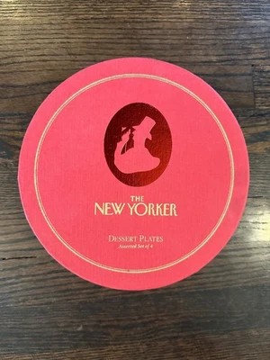 The New Yorker Restauración Hardware Set 4 Platos de Postre de Navidad Caja Roja NUEVO Foto 1 de 4
