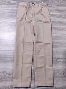 Lands End Pants Boys Size 20 Khaki Beige Adjustable School Uniform 30" Inseam - Picture 1 of 8