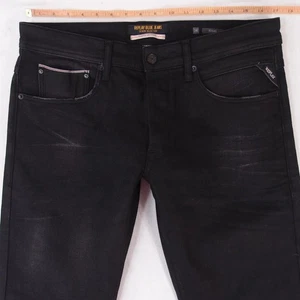 Herren Replay MCA946 RONAS Stretch Slim Straight Schwarz Jeans W33 W34 L32 - Bild 1 von 8