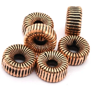 8 Pcs 16X8mm Large Hole Bead Rondelle Bead Antique Copper - Bild 1 von 4