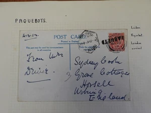 Rio Janeiro Botafogo Beira Mar card 15/03/1913 London 22/03/2013 Paquebot - Picture 1 of 2