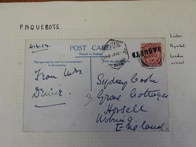 Rio Janeiro Botafogo Beira Mar card 15/03/1913 London 22/03/2013 Paquebot - Image 1 of 2