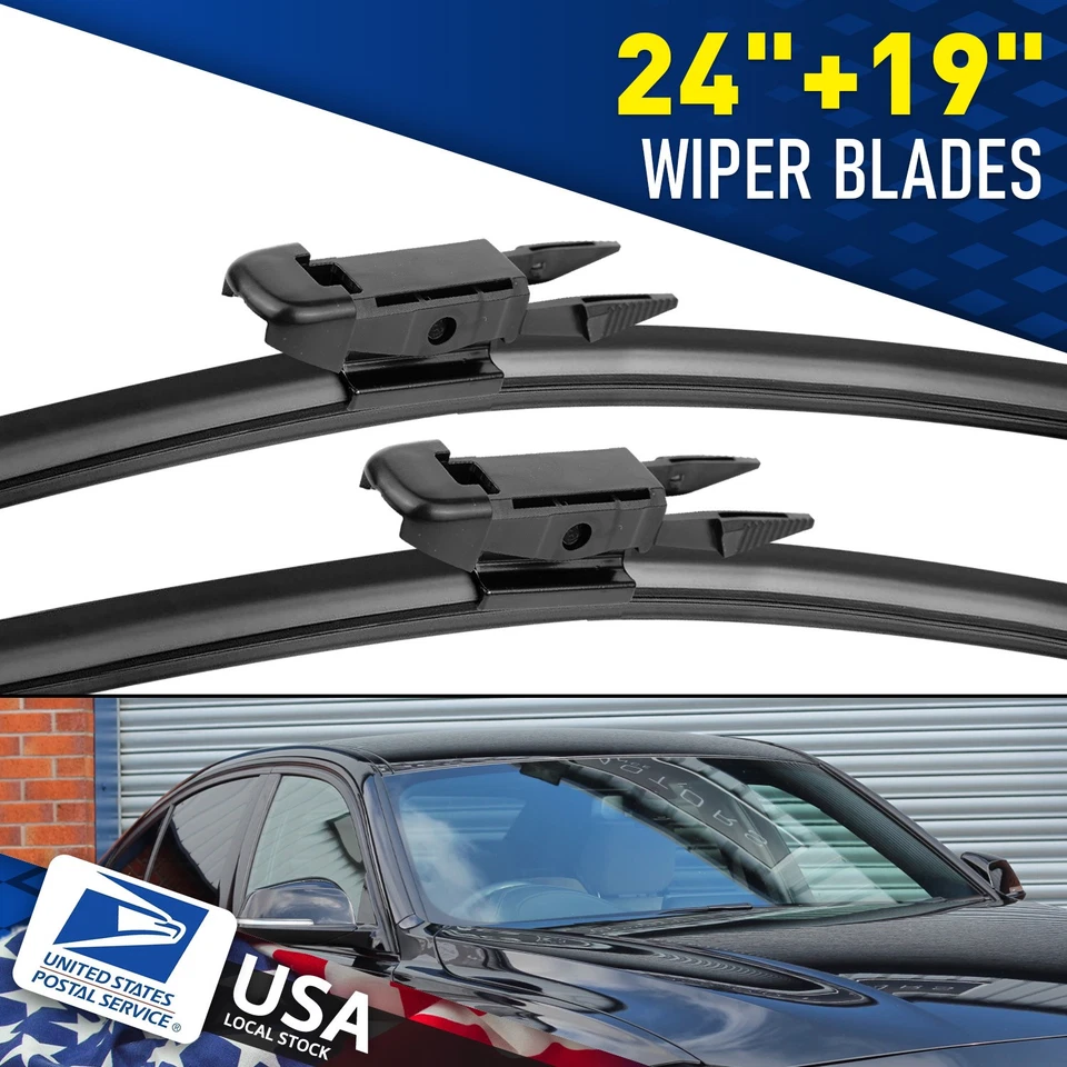 Limpiaparabrisas negro para todas las estaciones 24"+19" para BMW 330i xDrive 2017-2019 Foto 1 de 4