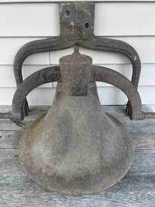 Antique The Goulde Mfg Co Cast Iron Dinner Church Farmhouse Bell Seneca Falls NY - Picture 1 of 18
