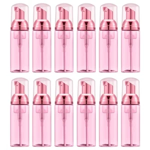 2 Oz Empty Clear Rose Red Foam Pump Bottle, Travel Foamer Soap Dispenser for ... - Picture 1 of 6