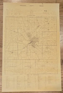 Tippecanoe County, Indiana - 21 x 32” 1976 Surveyor’s Map - Picture 1 of 8