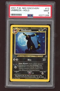 Umbreon Holo Pokemon Card Neo Discovery 13/75 ARK BGS PSA 9 - Picture 1 of 2