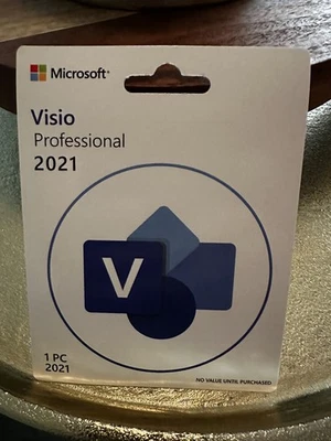Microsoft Visio 2021 Professional sealed card 1 user retail new genuine - Image 1 of 4