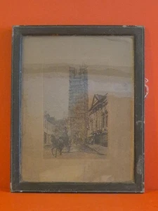 Antique Print On Board Warwick Framed Decorative Victorian Style - Picture 1 of 11