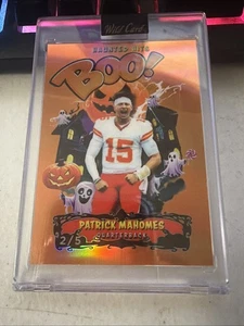 Patrick Mahomes 2025 Wild Card Haunted Hits Orange Rare Boo 2/5 - Picture 1 of 2